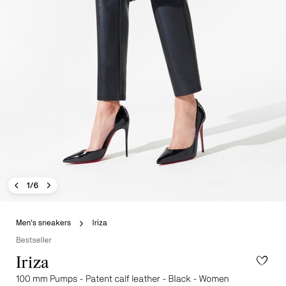 Christian Louboutin Black Patent Leather Pointed-Toe Pumps - Picture 7 of 7